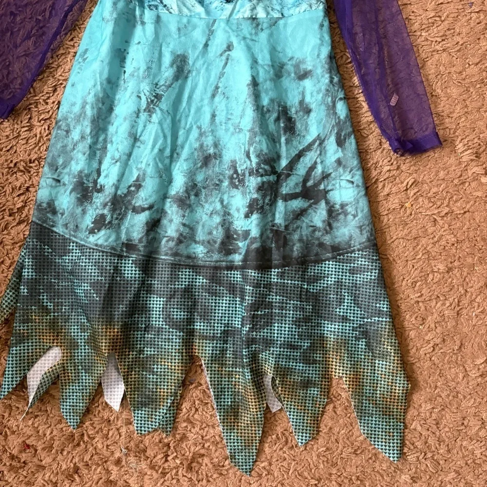 Disney Descendants 2 Costume Dress XL 14-16 Purple Blue Pirate Halloween